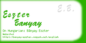 eszter banyay business card